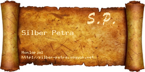 Silber Petra névjegykártya
