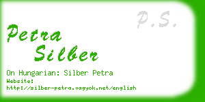 petra silber business card